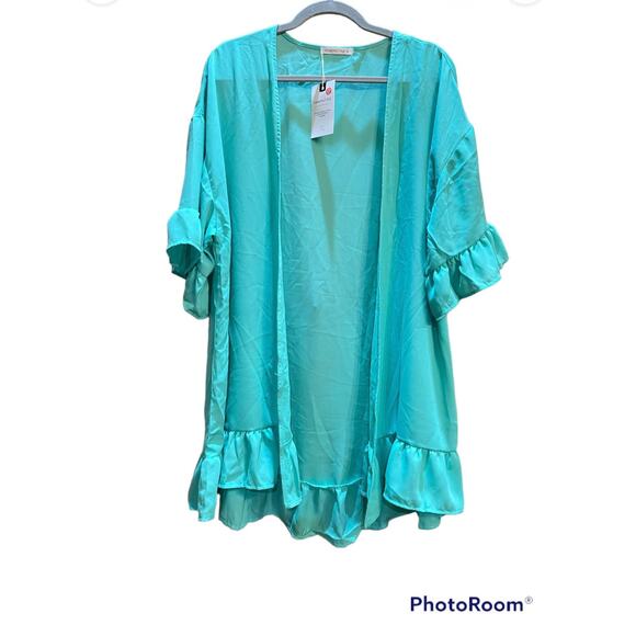 PinkMStyle Tops - PINKMSTYLE Womens Lightweight Open Front 3/4 Sleeve Cardigan Size XL